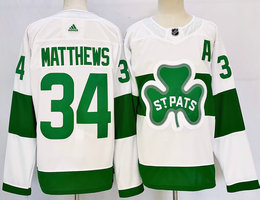 Adidas Toronto Maple Leafs #34 Auston Matthews White 2024 Authentic Stitched NHL Jersey