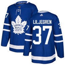 Adidas Toronto Maple Leafs #37 Timothy Liljegren Royal Blue Home Authentic Stitched NHL jersey