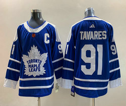 Adidas Toronto Maple Leafs #91 Steven Stamkos Blue 2022-23 Reverse Retro Authentic Stitched NHL jersey