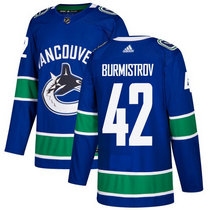 Adidas Vancouver Canucks #42 Alex Burmistrov Blue Authentic Stitched NHL Jerseys
