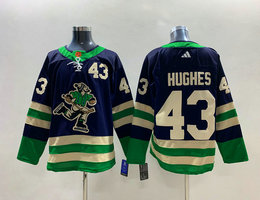 Adidas Vancouver Canucks #43 Quinn Hughes 2022-23 Reverse Retro Authentic Stitched NHL jersey