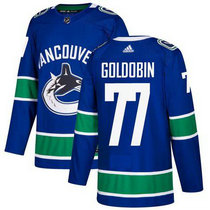 Adidas Vancouver Canucks #77 Nikolay Goldobin Blue Authentic Stitched NHL Jerseys