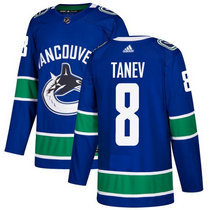 Adidas Vancouver Canucks #8 Christopher Tanev Blue Authentic Stitched NHL Jerseys