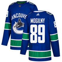 Adidas Vancouver Canucks #89 Alexander Mogilny Blue Authentic Stitched NHL Jerseys