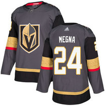 Adidas Vegas Golden Knights #24 Jaycob Megna Gray Home Authentic Stitched NHL jersey
