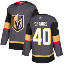 Adidas Vegas Golden Knights #40 Garret Sparks Gray Home Authentic Stitched NHL jersey