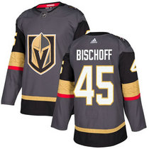 Adidas Vegas Golden Knights #45 Jake Bischoff Gray Home Authentic Stitched NHL jersey