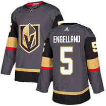 Adidas Vegas Golden Knights #5 Deryk Engelland Gray Home Authentic Stitched NHL jersey