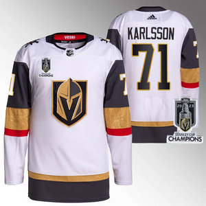 Adidas Vegas Golden Knights #71 William Karlsson White 2023 Stanley Cup Champions Authentic Stitched NHL jersey