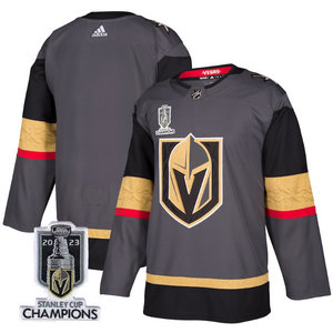 Adidas Vegas Golden Knights Blank Gray 2023 Stanley Cup Champions Authentic Stitched NHL jersey