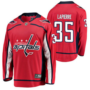 Adidas Washington Capitals #35 Hendrix Lapierre Red 2020 NHL Draft Authentic Stitched NHL jersey