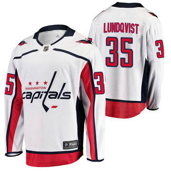 Adidas Washington Capitals #35 Henrik Lundqvist White 2020 NHL Draft Authentic Stitched NHL jersey