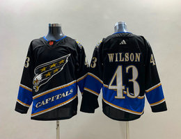 Adidas Washington Capitals #43 Tom Wilson Blue 2022-23 Reverse Retro Authentic Stitched NHL jersey