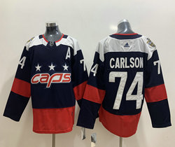Adidas Washington Capitals #74 John Carlson Blue 2018 Stadium Series Authentic Stitched NHL jersey