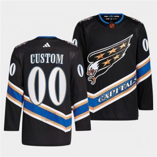 Adidas Washington Capitals Custom Blue 2022-23 Reverse Retro Authentic Stitched NHL jersey