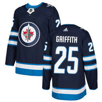 Adidas Winnipeg Jets #25 Seth Griffith Navy Blue Home Authentic Stitched NHL Jersey