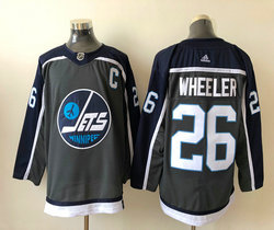 Adidas Winnipeg Jets #26 Blake Wheeler 2020-21 Reverse Retro Authentic Stitched NHL Jerseys