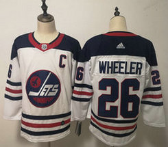 Adidas Winnipeg Jets #26 Blake Wheeler White Breakaway Heritage Authentic Stitched NHL Jersey