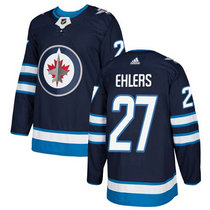 Adidas Winnipeg Jets #27 Nikolaj Ehlers Navy Blue Home Authentic Stitched NHL Jersey