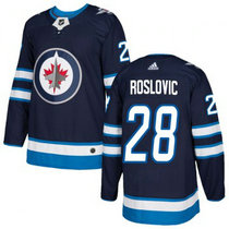 Adidas Winnipeg Jets #28 Jack Roslovic Navy Blue Home Authentic Stitched NHL Jersey