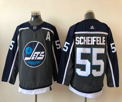 Adidas Winnipeg Jets #55 Mark Scheifele 2020-21 Reverse Retro Authentic Stitched NHL Jerseys