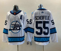 Adidas Winnipeg Jets #55 Mark Scheifele 2022-23 Reverse Retro Authentic Stitched NHL jersey