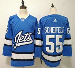 Adidas Winnipeg Jets #55 Mark Scheifele Blue Classic Authentic Stitched NHL Jersey