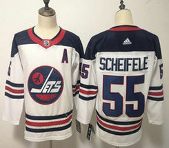 Adidas Winnipeg Jets #55 Mark Scheifele White Breakaway Heritage Authentic Stitched NHL Jersey