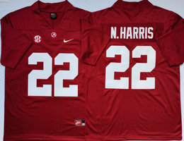 Alabama Crimson Tide #22 Najee Harris Red Vapor Untouchable Authentic Stitched NCAA Jersey