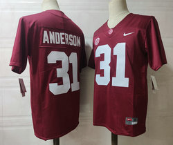 Alabama Crimson Tide #31 Will Anderson Jr. Red Vapor Untouchable Authentic Stitched NCAA Jersey