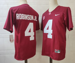 Alabama Crimson Tide #4 Brian Robinson Jr. Red Vapor Untouchable Authentic Stitched NCAA Jersey