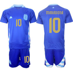Argentina 2024-25 #10 MARADONA Away Soccer Jersey