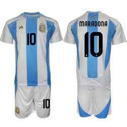 Argentina 2024-25 #10 MARADONA Home Soccer Jersey