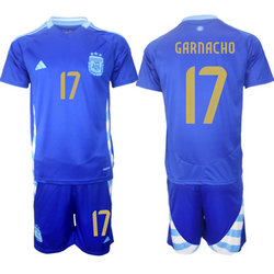 Argentina 2024-25 #17 GARNACHO Away Soccer Jersey