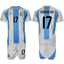 Argentina 2024-25 #17 GARNACHO Home Soccer Jersey