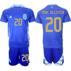 Argentina 2024-25 #20 MAC ALLISTER Away Soccer Jersey