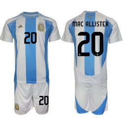 Argentina 2024-25 #20 MAC ALLISTER Home Soccer Jersey