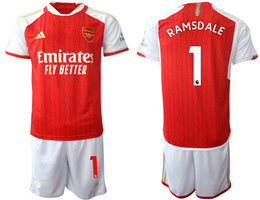Arsenal 2023-24 #1 RAMSDALE Home Soccer Club Jersey