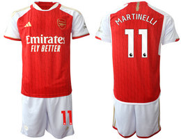 Arsenal 2023-24 #11 MARTINELLI Home Soccer Club Jersey