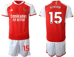 Arsenal 2023-24 #15 KIWIOR Home Soccer Club Jersey