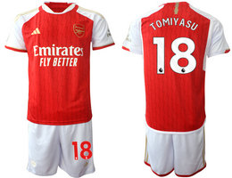 Arsenal 2023-24 #18 TOMIYASU VIEIRA Home Soccer Club Jersey