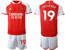 Arsenal 2023-24 #19 TROSSARD Home Soccer Club Jersey