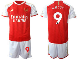 Arsenal 2023-24 #9 G.JESUS Home Soccer Club Jersey