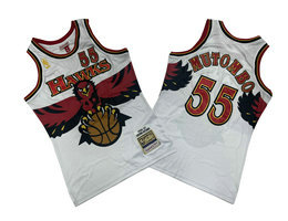 Atlanta Hawks #55 Dikembe Mutombo White 96-97 Hardwood Classic Authentic Stitched NBA Jersey