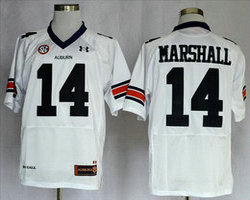 Auburn Tigers #14 Nick Marshall White Authentic Stitched NCAA Jersey