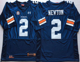 Auburn Tigers #2 Cameron Newton Blue SEC Authentic Stitched NCAA Jersey