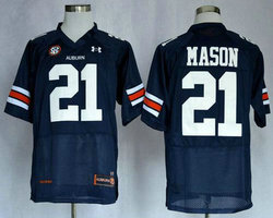 Auburn Tigers #21 Tre Mason Blue Authentic Stitched NCAA Jersey