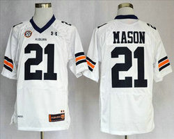 Auburn Tigers #21 Tre Mason White Authentic Stitched NCAA Jersey