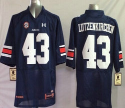 Auburn Tigers #43 Philip Lutzenkirchen Blue Authentic Stitched NCAA Jersey