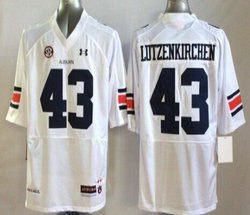 Auburn Tigers #43 Philip Lutzenkirchen White Authentic stitched NCAA jersey